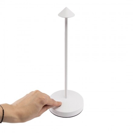 Wireless table lamp ANGELINA white SECURIT restaurant room
