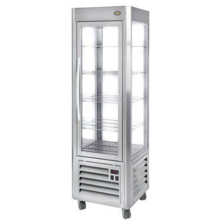 Vitrine panoramique 360L BLANCHE Roller Grill Froid