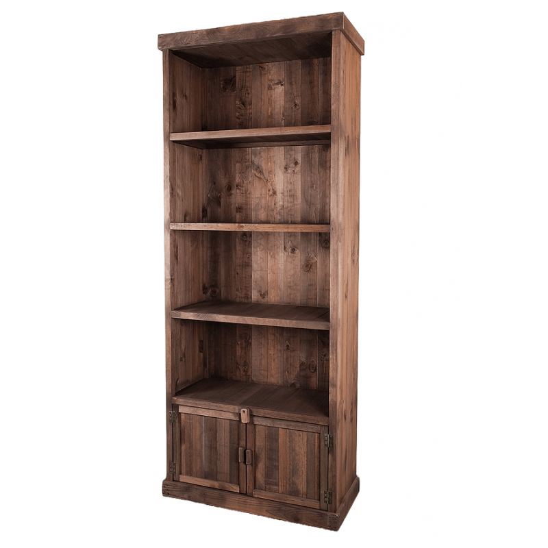 Présentoir MADERA 4 étagères + 2 portes  Meubles de présentation