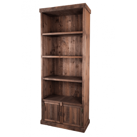 Présentoir MADERA 4 étagères + 2 portes  Meubles de présentation