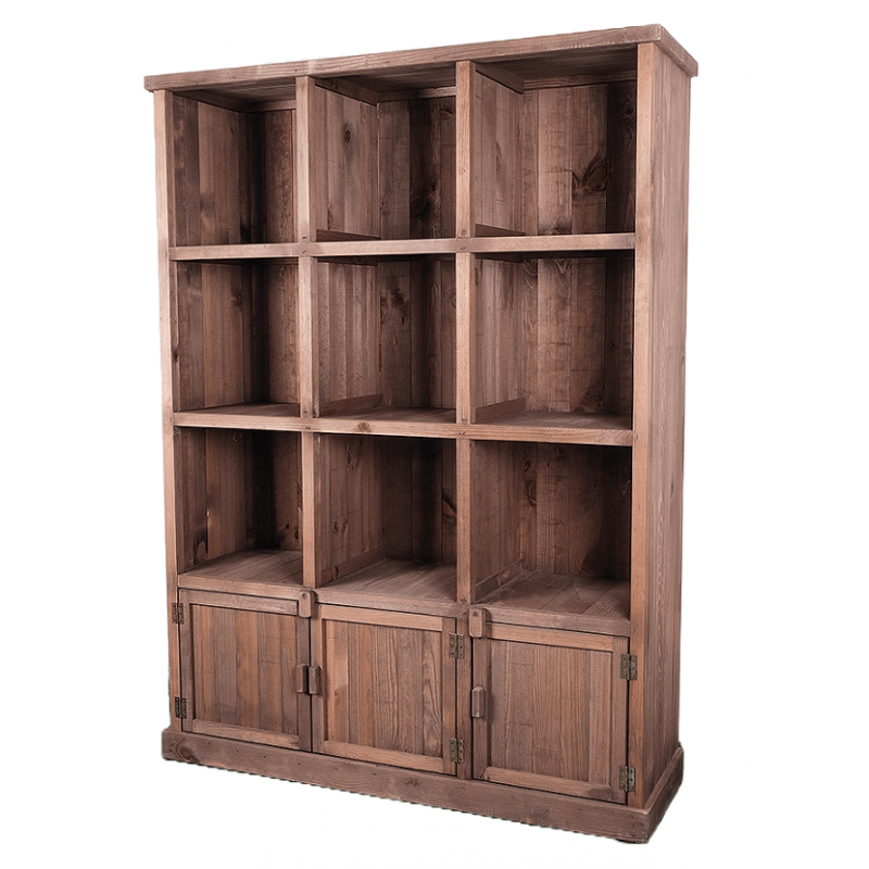 Présentoir MADERA 9 cases + 3 portes  Meubles de présentation