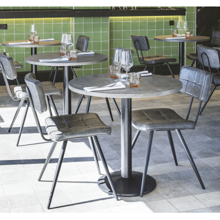 Lot de 2 chaises MAURICE anthracite  Chaises d'intérieur