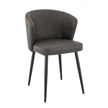 Lot de 2 chaises MIKKA anthracite  Chaises d'intérieur