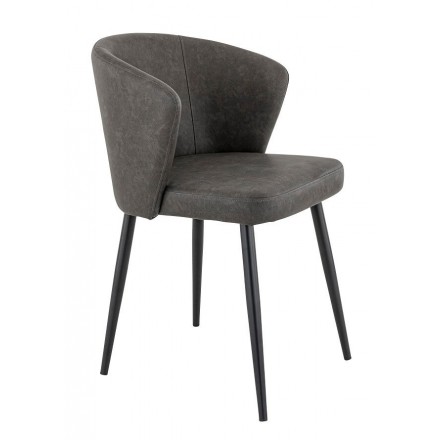 Lot de 2 chaises MIKKA anthracite  Chaises d'intérieur