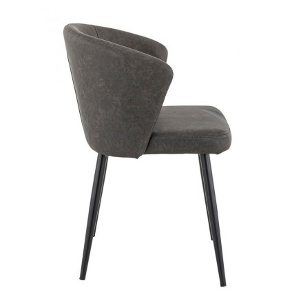 Lot de 2 chaises MIKKA anthracite  Chaises d'intérieur