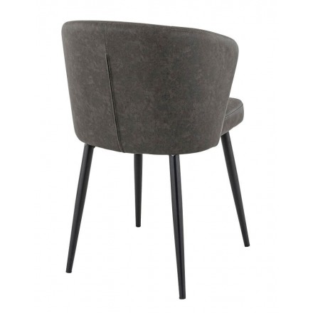 Lot de 2 chaises MIKKA anthracite  Chaises d'intérieur