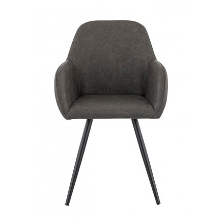 Lot de 2 fauteuils OLAF anthracite  Chaises d'intérieur