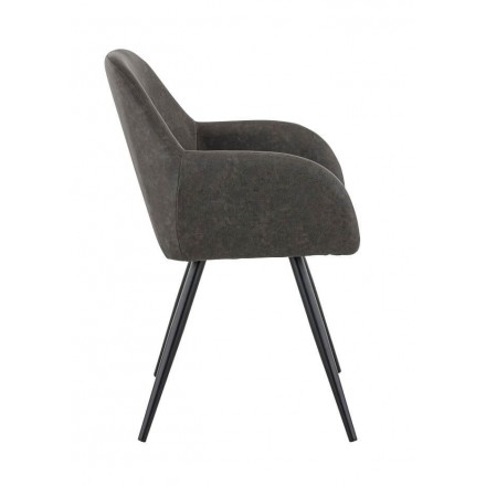 Lot de 2 fauteuils OLAF anthracite  Chaises d'intérieur