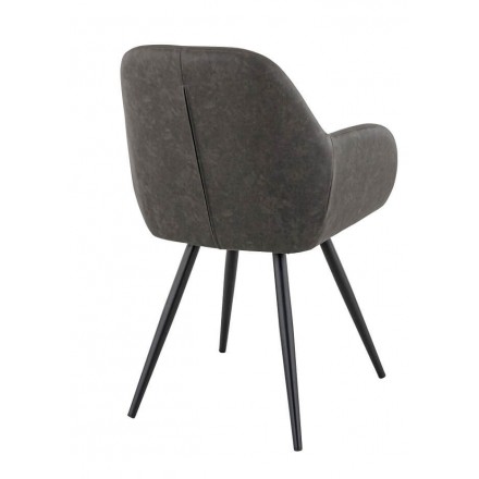 Lot de 2 fauteuils OLAF anthracite  Chaises d'intérieur