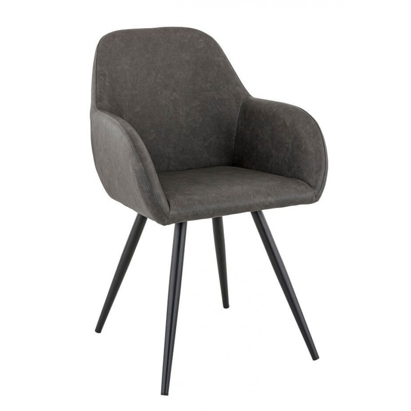 Lot de 2 fauteuils OLAF anthracite  Chaises d'intérieur