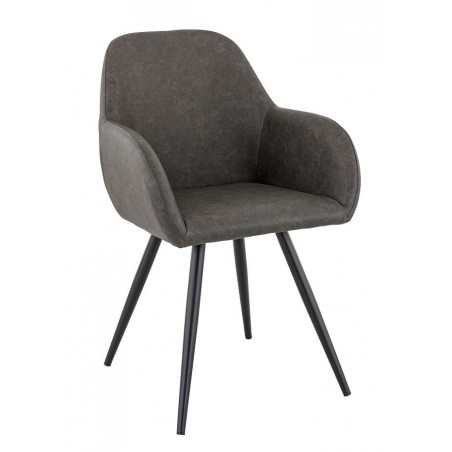 Lot de 2 fauteuils OLAF anthracite  Chaises d'intérieur