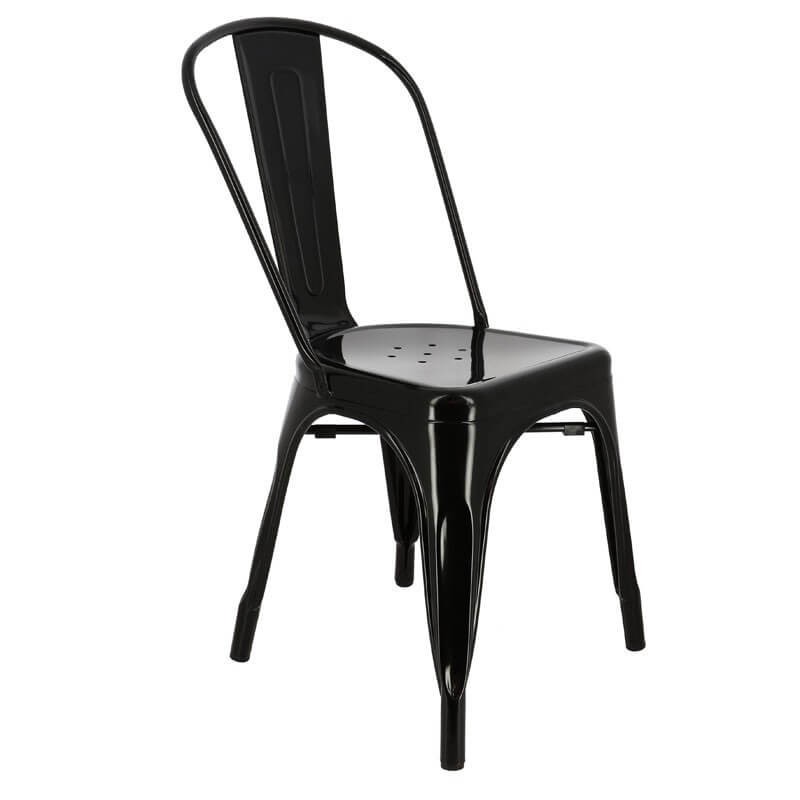 Lot de 4 chaises CHICAGO NOIR  Chaises d'intérieur