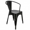 Set of 4 metal armchairs CHICAGO - CHR MARKET