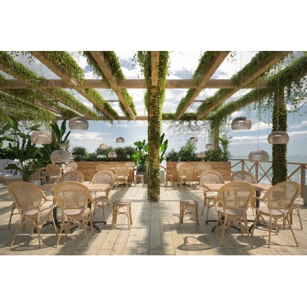 ROCHELLE braided rattan armchair  Gamme BREST