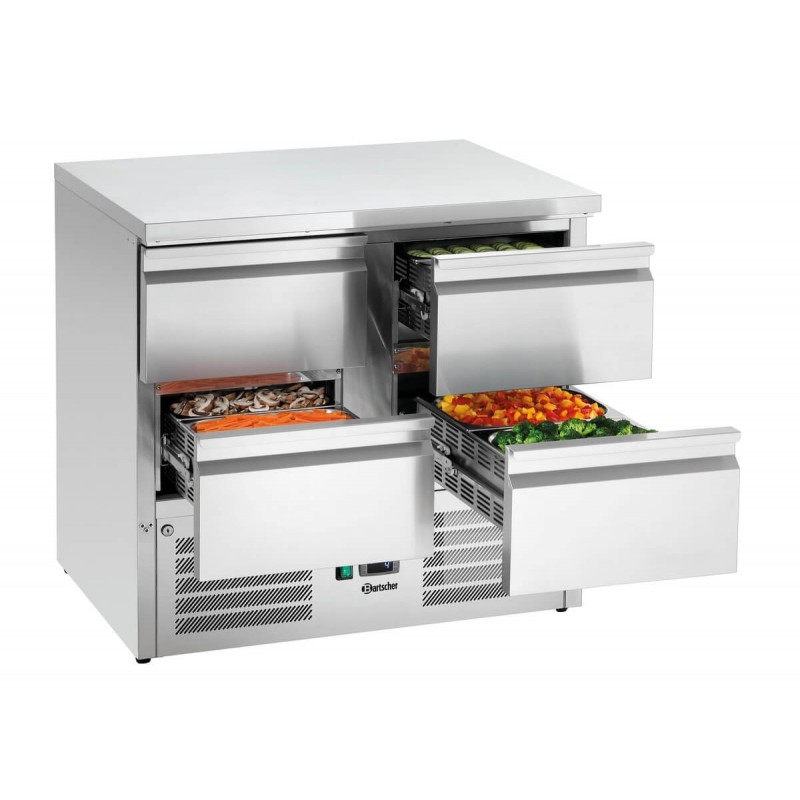 Table réfrigérée 900S4 BARTSCHER Tables à pizza réfrigérées Table réfrigérée 900S4 BARTSCHER Tables à pizza réfrigérées