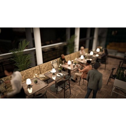 Wireless table lamp SECURIT restaurant room