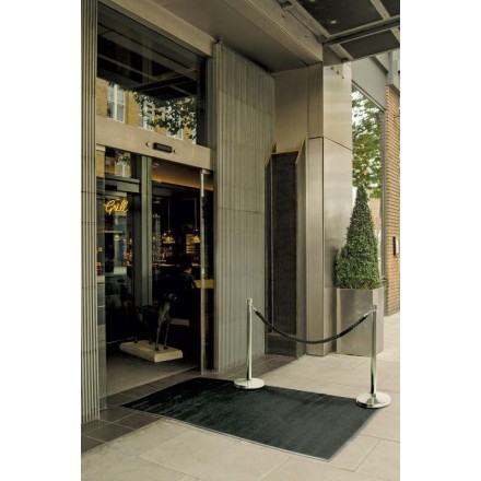 Tapis d'entrée VIP noir SECURIT Poteaux d'accueil / Tapis