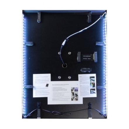 Porte-menu lumineux INOX 4xA4 sur pied SECURIT Porte-menus lumineux