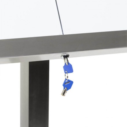Porte-menu lumineux INOX 4xA4 sur pied SECURIT Porte-menus lumineux