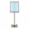4xA4 stainless steel illuminated menu holder on stand SECURIT Information Displays