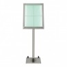 4xA4 stainless steel illuminated menu holder on stand SECURIT Information Displays