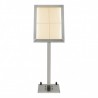 4xA4 stainless steel illuminated menu holder on stand SECURIT Information Displays