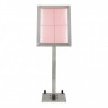 4xA4 stainless steel illuminated menu holder on stand SECURIT Information Displays