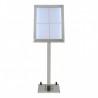 Porte-menu lumineux INOX 4xA4 sur pied SECURIT Porte-menus lumineux