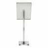4xA4 stainless steel illuminated menu holder on stand SECURIT Information Displays