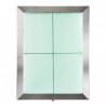 Stainless steel illuminated menu holder 4xA4 SECURIT Information Displays