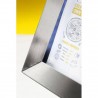 Stainless steel illuminated menu holder 4xA4 SECURIT Information Displays