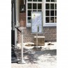 6xA4 stainless steel illuminated menu holder on stand SECURIT Information Displays