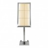 Porte-menu lumineux INOX 6xA4 sur pied SECURIT Porte-menus lumineux