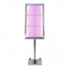 6xA4 stainless steel illuminated menu holder on stand SECURIT Information Displays