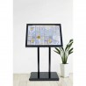 Porte-menu BLACK STAR XXL 8xA4 sur pied SECURIT Porte-menus lumineux