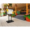 BLACK STAR XXL menu holder 8xA4 on stand SECURIT Information Displays