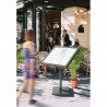 Illuminated GALVA STEEL menu holder 6xA4 on stand SECURIT Information Displays