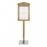 Porte-menu lumineux RUSTIC 4xA4 sur pied SECURIT Porte-menus lumineux