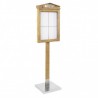 Porte-menu lumineux RUSTIC 4xA4 sur pied SECURIT Porte-menus lumineux