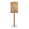 Illuminated menu holder RUSTIC 4xA4 on stand SECURIT Information Displays