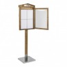 Illuminated menu holder RUSTIC 4xA4 on stand SECURIT Information Displays