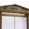 Illuminated menu holder RUSTIC 4xA4 on stand SECURIT Information Displays