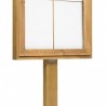 Illuminated menu holder RUSTIC 4xA4 on stand SECURIT Information Displays