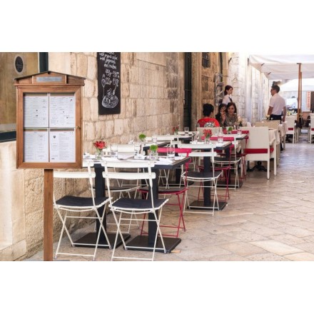 Illuminated menu holder RUSTIC 4xA4 on stand SECURIT Information Displays