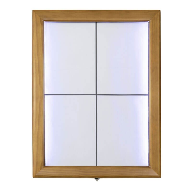 Porte-menu lumineux CLASSIC TECK 4xA4 SECURIT Porte-menus lumineux