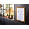 Wall-mounted illuminated menu holder CLASSIC TEAK - CHR MARKET