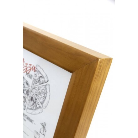Porte-menu lumineux CLASSIC TECK 4xA4 sur pied SECURIT Porte-menus lumineux