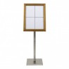 CLASSIC TEAK illuminated menu holder 4xA4 on stand SECURIT Information Displays
