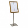 Porte-menu lumineux CLASSIC TECK 4xA4 sur pied SECURIT Porte-menus lumineux