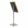 CLASSIC TEAK illuminated menu holder 4xA4 on stand SECURIT Information Displays